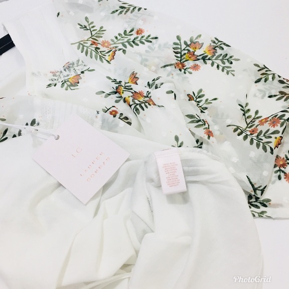 SOLD Lauren Conrad Top White Swiss Dot Sz S - Picture 8 of 8